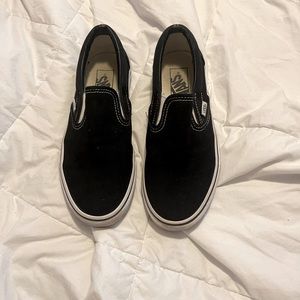 black vans slip on shoes